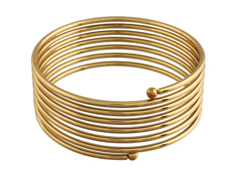 18k Gold Plated Spring Kada Bangles for Women - Wahe Jewels Online Hot Sale