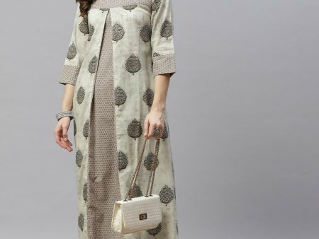 Miravan Women s Pure Cotton Printed A-Line Kurta And Palazzo For Cheap