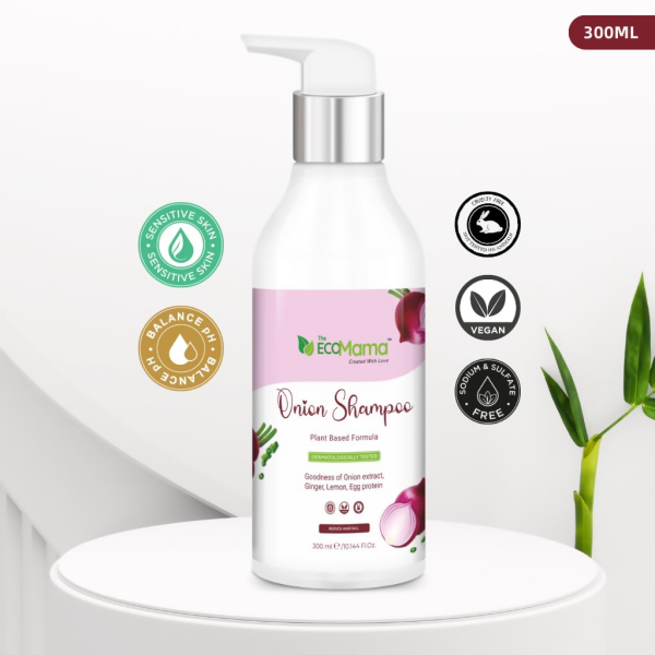 The Eco Mama Onion Shampoo With Amla, Bhringraj, Vitamin E & C on Sale