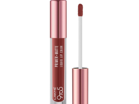 Lakme 9to5 Primer + Matte Liquid Lip Color - MB2 Intense Latte Online