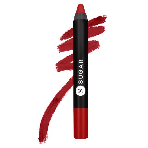 Sugar Cosmetics Matte as Hell Crayon, Lasts upto 8hrs, Water Resistent Lipstick for Women - 01 Scarlett O Hara Discount