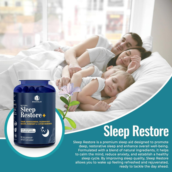 Biovitalia Organics Natural Sleep Restore+ Sleeping Capsules For Discount