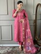 Light Pink Viscose chanderi Stitched Suit With Dupatta - Tanisha on Sale