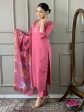 Light Pink Viscose chanderi Stitched Suit With Dupatta - Tanisha on Sale